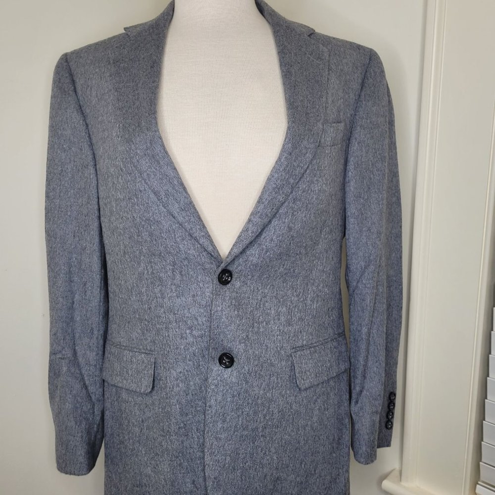 Stafford Mens Blazer Classic Fit Gray 42R Wool Blend Two-Button Notch Academia